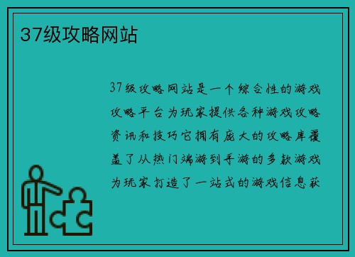 37级攻略网站